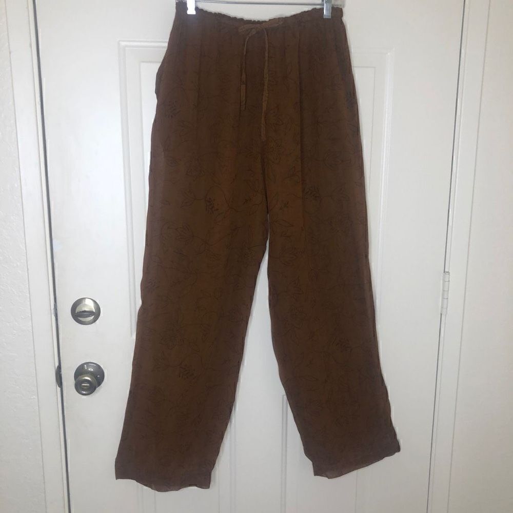 Cache Three Piece Brown and Gold Boho Tunic and Harem Pants - Picture 7 of 16